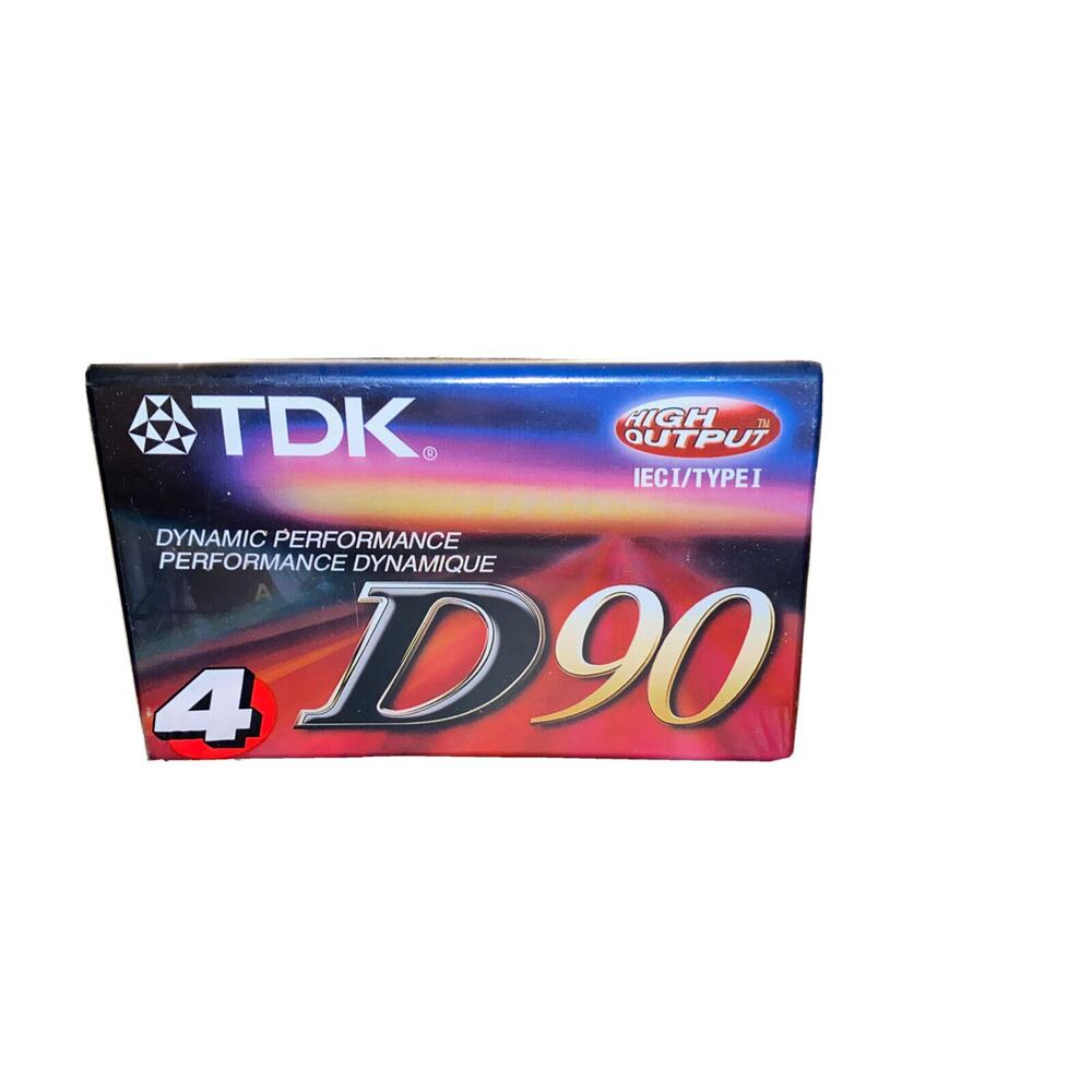 4 NEW SEALED TDK High Output D60 Audio Cassette Tape IECI/Type 1 Normal Position